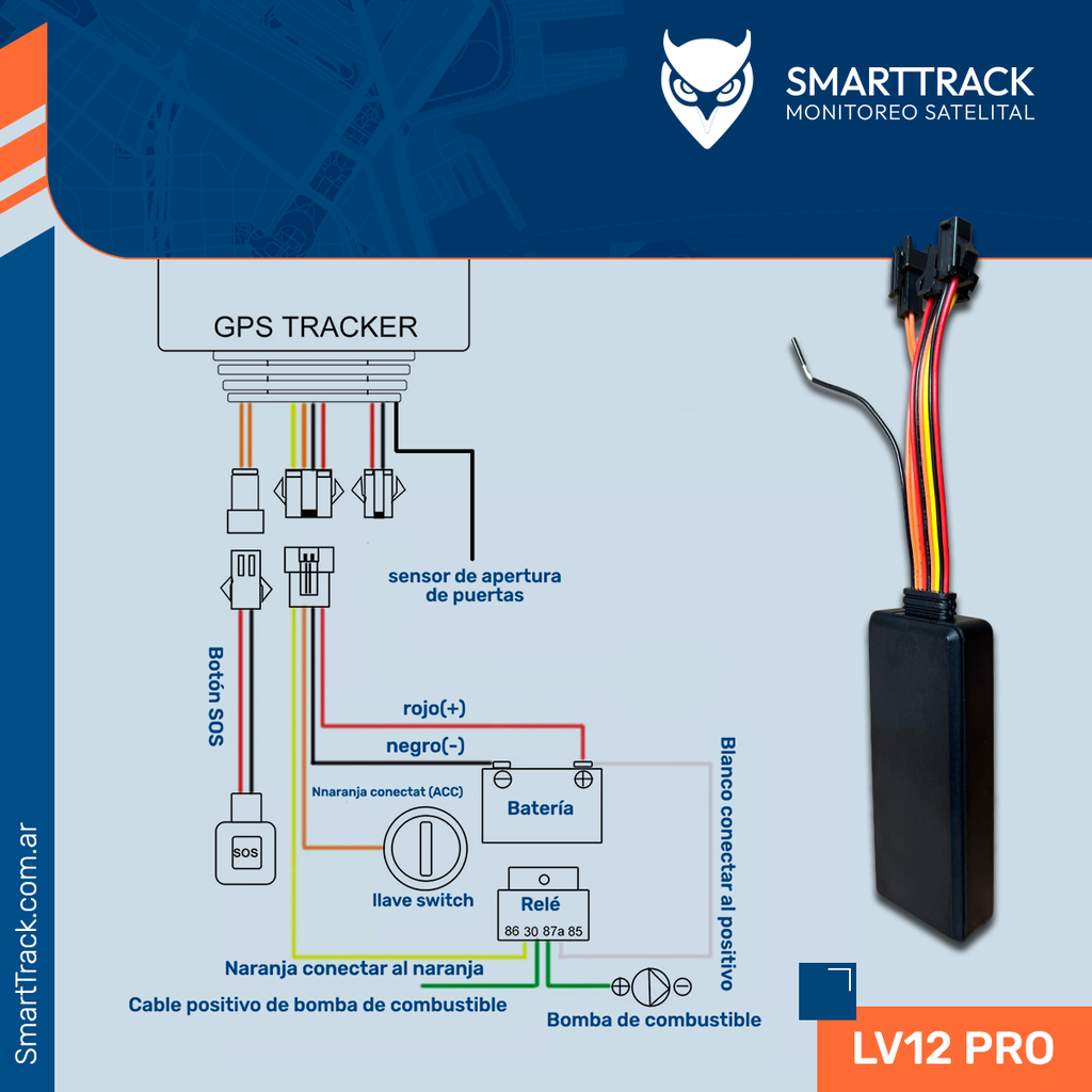 Smarttrack GPS LV12 PRO - Instalacion